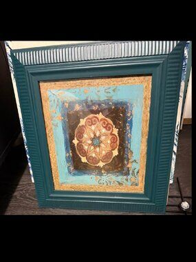 Framed Decorative Tile-Style Wall Art